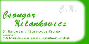 csongor milankovics business card